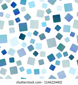 Light Blue, Yellow vector seamless pattern in square style. Glitter abstract illustration with rectangular shapes. Pattern for commercials.