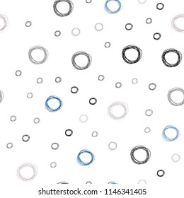 Light Blue, Yellow vector seamless pattern with spheres. Blurred bubbles on abstract background with colorful gradient. Pattern can be used for ads, leaflets.
