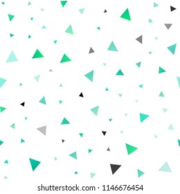 Light Blue, Yellow vector seamless backdrop with lines, triangles. Glitter abstract illustration with triangular shapes. Best design for your ad, poster, banner.