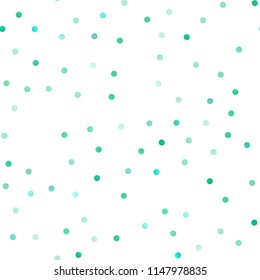 Light Blue, Yellow vector seamless texture with disks. Glitter abstract illustration with blurred drops of rain. Completely new template for your brand book.