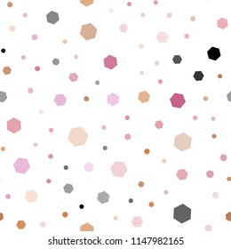 Light Blue, Yellow vector seamless pattern with colorful hexagons. Glitter abstract illustration in hexagonal style. Pattern for ads, leaflets.