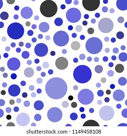 Light Blue, Yellow vector seamless layout with circle shapes. Glitter abstract illustration with blurred drops of rain. Pattern can be used as texture of wallpapers.