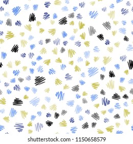 Light Blue, Yellow vector seamless pattern with sharp lines. Modern geometrical abstract illustration with Lines. Best design for your ad, poster, banner.