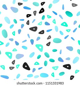 Light Blue, Yellow vector seamless backdrop with lines, circles. Circles, lines on abstract background with colorful gradient. Pattern can be used for websites.