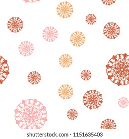 Light Blue, Yellow vector seamless texture with colored snowflakes. Modern geometrical abstract illustration with crystals of ice. Trendy design for wallpaper, fabric makers.