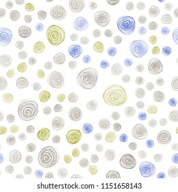 Light Blue, Yellow vector seamless natural elegant artwork. Decorative illustration with doodles on abstract template. The textured pattern can be used for website.