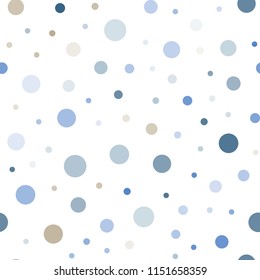 Light Blue, Yellow vector seamless backdrop with dots. Modern abstract illustration with colorful water drops. Pattern for trendy fabric, wallpapers.
