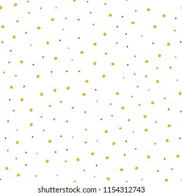 Light Blue, Yellow vector seamless texture with disks. Illustration with set of shining colorful abstract circles. Design for textile, fabric, wallpapers.