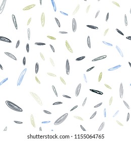 Light Blue, Yellow vector seamless pattern with spheres. Beautiful colored illustration with blurred circles in nature style. Pattern can be used for futuristic ad, booklets.