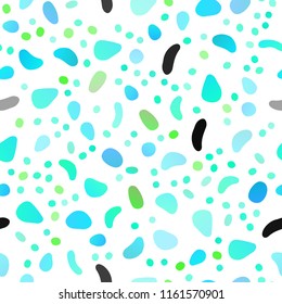 Light Blue, Yellow vector seamless texture with disks. Modern abstract illustration with colorful water drops. Pattern for design of window blinds, curtains.