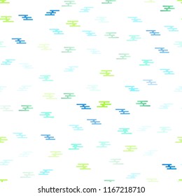 Light Blue, Yellow vector seamless template with repeated sticks. Lines on blurred abstract background with gradient. The template can be used as a background.