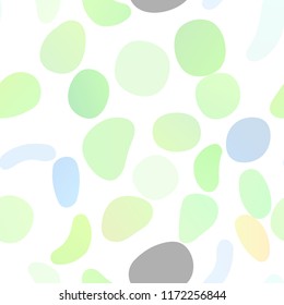 Light Blue, Yellow vector seamless backdrop with dots, spots. Glitter abstract illustration with blurred drops of rain. Pattern for design of fabric, wallpapers.