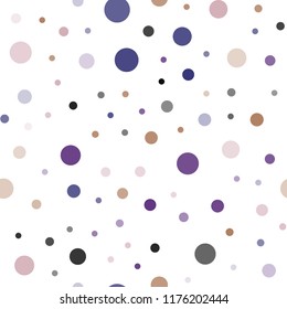 Light Blue, Yellow vector seamless layout with circle shapes. Blurred bubbles on abstract background with colorful gradient. Pattern for design of window blinds, curtains.