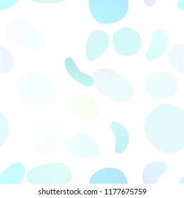Light Blue, Yellow vector seamless backdrop with dots, spots. Abstract illustration with colored bubbles in nature style. Pattern for trendy fabric, wallpapers.