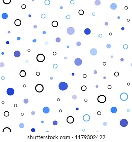 Light Blue, Yellow vector seamless background with bubbles. Beautiful colored illustration with blurred circles in nature style. Trendy design for wallpaper, fabric makers.