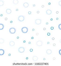 Light Blue, Yellow vector seamless layout with circle shapes. Beautiful colored illustration with blurred circles in nature style. Pattern can be used for ads, leaflets.