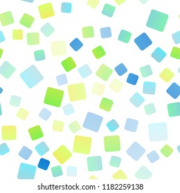 Light Blue, Yellow vector seamless template with crystals, rectangles. Modern abstract illustration with colorful rectangles. Pattern for commercials.