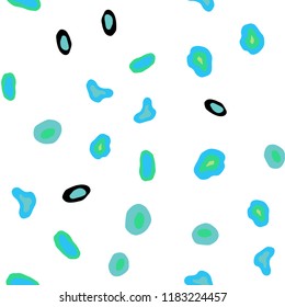 Light Blue, Yellow vector seamless layout with circle shapes. Beautiful colored illustration with blurred circles in nature style. Pattern for trendy fabric, wallpapers.