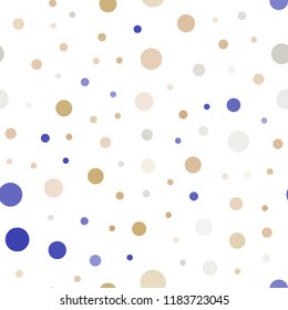 Light Blue, Yellow vector seamless layout with circle shapes. Illustration with set of shining colorful abstract circles. Template for business cards, websites.