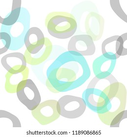 Light Blue, Yellow vector seamless cover with circles. Abstract illustration with colored bubbles in nature style. Trendy design for wallpaper, fabric makers.