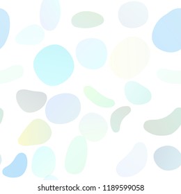 Light Blue, Yellow vector seamless backdrop with dots, spots. Blurred decorative design in abstract style with bubbles. Trendy design for wallpaper, fabric makers.