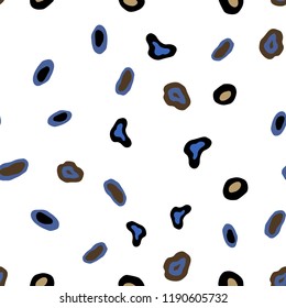 Light Blue, Yellow vector seamless texture with disks. Beautiful colored illustration with blurred circles in nature style. Template for business cards, websites.