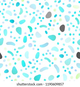 Light Blue, Yellow vector seamless backdrop with dots, spots. Modern abstract illustration with colorful water drops. Pattern for design of fabric, wallpapers.