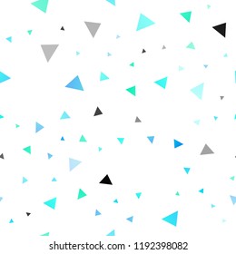 Light Blue, Yellow vector seamless layout with lines, triangles. Illustration with set of colorful triangles. Pattern can be used for websites.