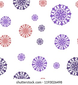 Light Blue, Yellow vector seamless background with xmas snowflakes. Blurred decorative design in xmas style with snow. Trendy design for wallpaper, fabric makers.
