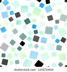 Light Blue, Yellow vector seamless texture in rectangular style. Beautiful illustration with rectangles and squares. Pattern for busines ad, booklets, leaflets