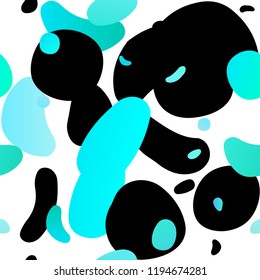 Light Blue, Yellow vector seamless pattern with spheres. Blurred decorative design in abstract style with bubbles. Trendy design for wallpaper, fabric makers.