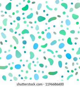 Light Blue, Yellow vector seamless background with bubbles. Glitter abstract illustration with blurred drops of rain. Pattern for design of window blinds, curtains.