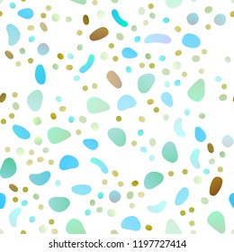 Light Blue, Yellow vector seamless layout with circle spots. Colorful illustration with blurred circles in nature style. Template for business cards, websites.