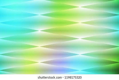 Light Blue, Yellow vector seamless pattern in square style. Beautiful illustration with rectangles and squares. Pattern for design of window blinds, curtains.