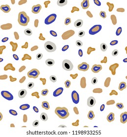 Light Blue, Yellow vector seamless background with bubbles. Blurred decorative design in abstract style with bubbles. Pattern for design of window blinds, curtains.
