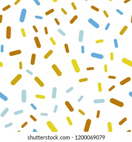 Light Blue, Yellow vector seamless cover with stright stripes. Glitter abstract illustration with colored sticks. Best design for your ad, poster, banner.
