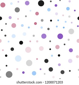 Light Blue, Yellow vector seamless cover with spots. Beautiful colored illustration with blurred circles in nature style. Design for textile, fabric, wallpapers.