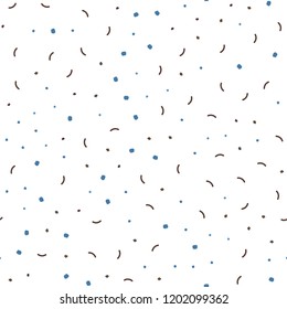 Light Blue, Yellow vector seamless template with circles, triangles. Abstract illustration with colorful discs and triangles. Pattern for design of window blinds, curtains.