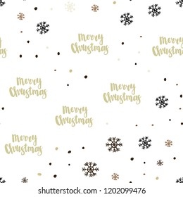 Light Blue, Yellow vector seamless pattern with christmas snowflakes. Modern geometrical abstract illustration with snowflakes. Design for textile, fabric, wallpapers.