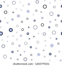 Light Blue, Yellow vector seamless background with bubbles. Blurred decorative design in abstract style with bubbles. Pattern for design of window blinds, curtains.