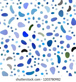 Light Blue, Yellow vector seamless texture with disks. Blurred bubbles on abstract backdrop with colorful gradient. Trendy design for wallpaper, fabric makers.