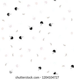 Light Blue, Yellow vector seamless texture with coffee beans, mugs. Glitter abstract backdrop with gradient mugs, coffee grains. Doodle design for your business advert of cafes.