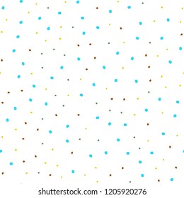 Light Blue, Yellow vector seamless template with circles. Illustration with set of shining colorful abstract circles. Pattern for design of fabric, wallpapers.