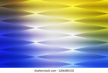 Light Blue, Yellow vector seamless texture in rectangular style. Decorative design in abstract style with rectangles. Design for textile, fabric, wallpapers.