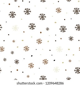 Light Blue, Yellow vector seamless texture with colored snowflakes. Colorful snowflakes with gradient on abstract background. Pattern for trendy fabric, wallpapers.