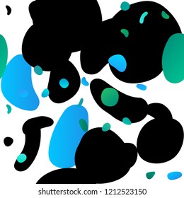 Light Blue, Yellow vector seamless pattern with spheres. Glitter abstract illustration with blurred drops of rain. Template for business cards, websites.