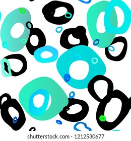 Light Blue, Yellow vector seamless layout with circle spots. Colorful illustration with blurred circles in nature style. Trendy design for wallpaper, fabric makers.