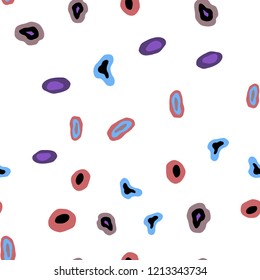 Light Blue, Yellow vector seamless cover with spots. Blurred decorative design in abstract style with bubbles. Trendy design for wallpaper, fabric makers.