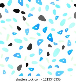 Light Blue, Yellow vector seamless background with triangles, circles. Abstract gradient illustration with circles, triangles. Pattern can be used for websites.