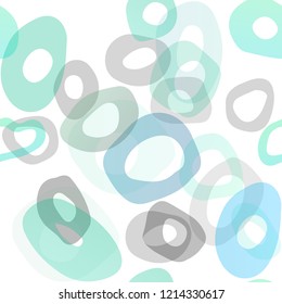 Light Blue, Yellow vector seamless template with spots. Glitter abstract illustration with blurred drops of rain. Pattern for design of fabric, wallpapers.